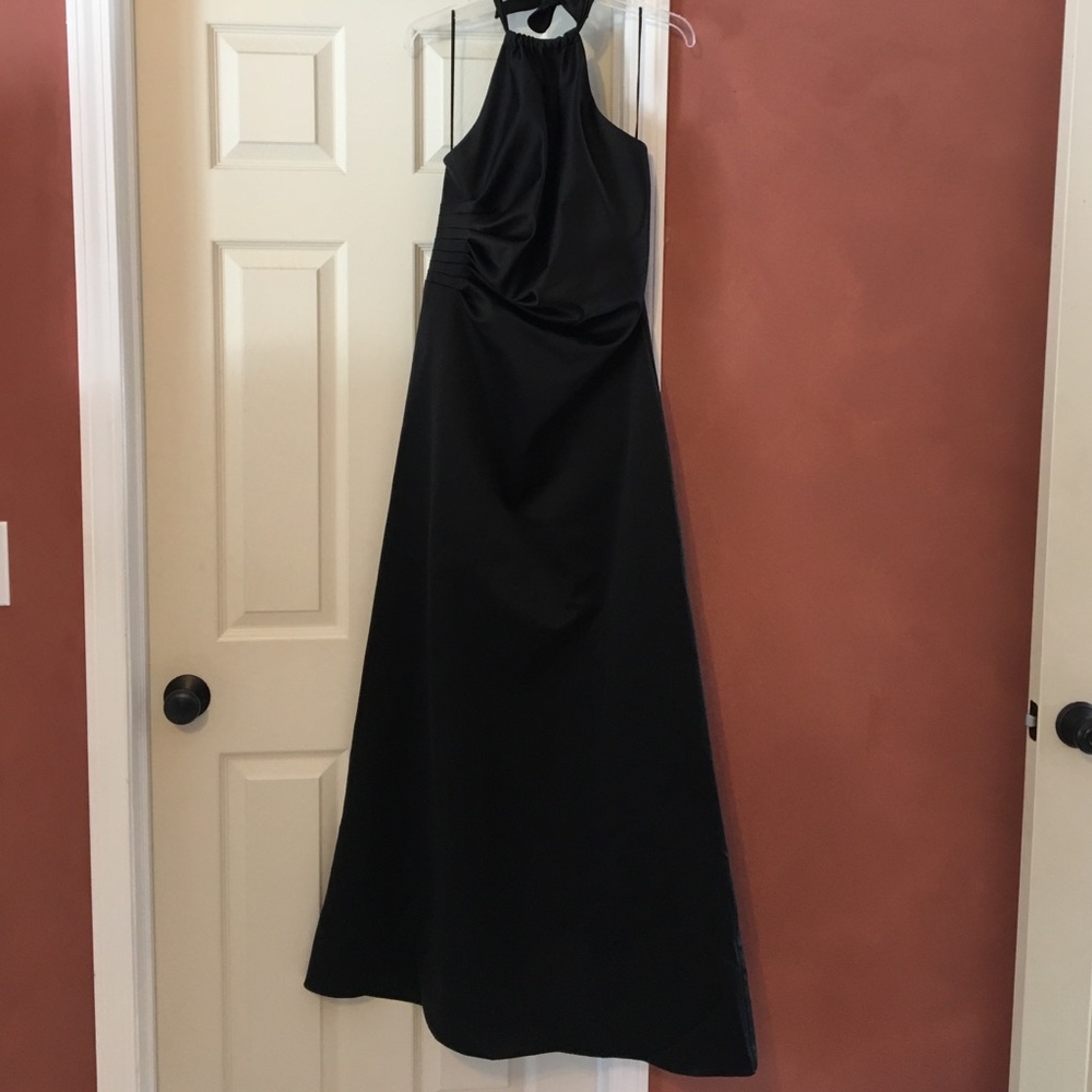 Black Tie Halter Top Dress
