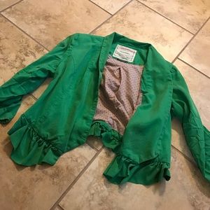 Anthropologie green blazer