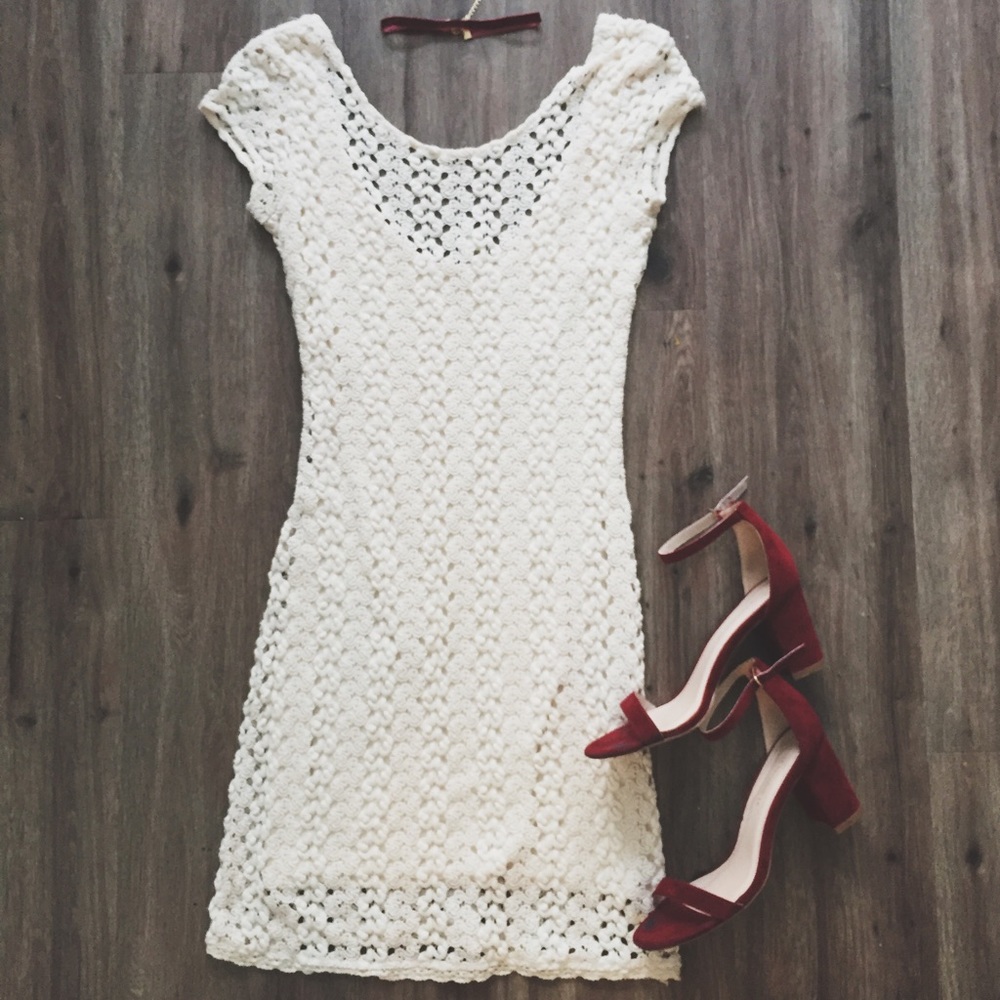 Free People Cream Lace Dress - Size XS