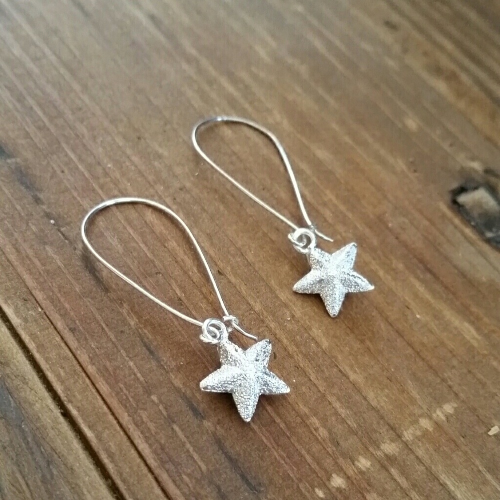 Sterling Silver Star Dust Earrings New!