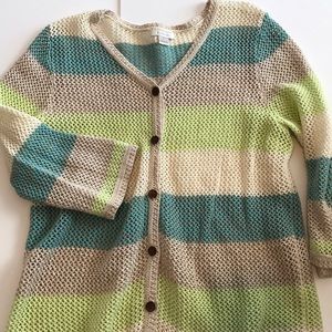 L Christopher & Banks Button Cardigan