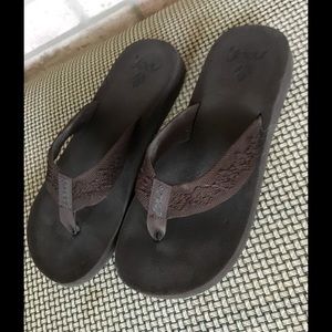 Brown Reef Flip Flops