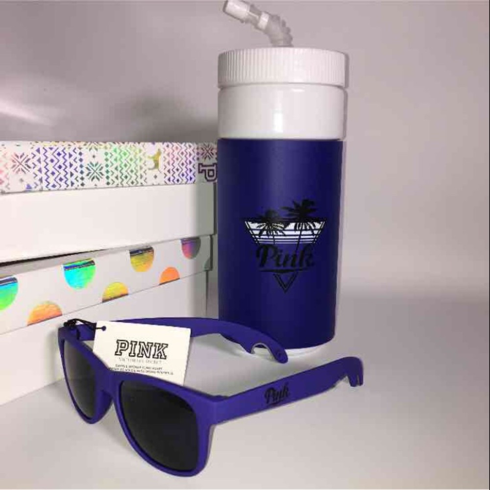 NWT VS pink water bottle & bottle opener