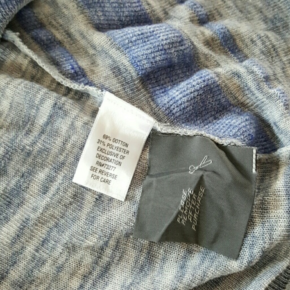 SIMPLY VERA WANG MEDIUM TANK TUNIC BLUE GRAY - Picture 3 of 4