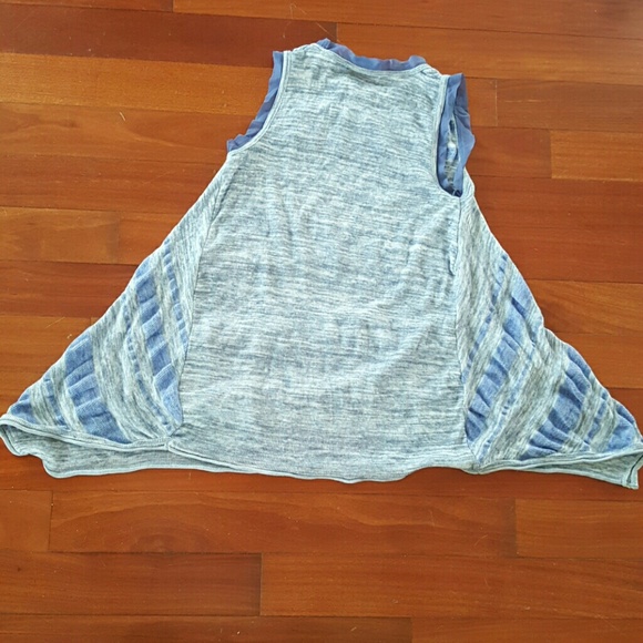 SIMPLY VERA WANG MEDIUM TANK TUNIC BLUE GRAY - Picture 4 of 4