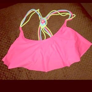 Macrame Back Flounce Bikini Top