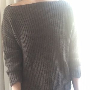 Boatneck knit cardigan
