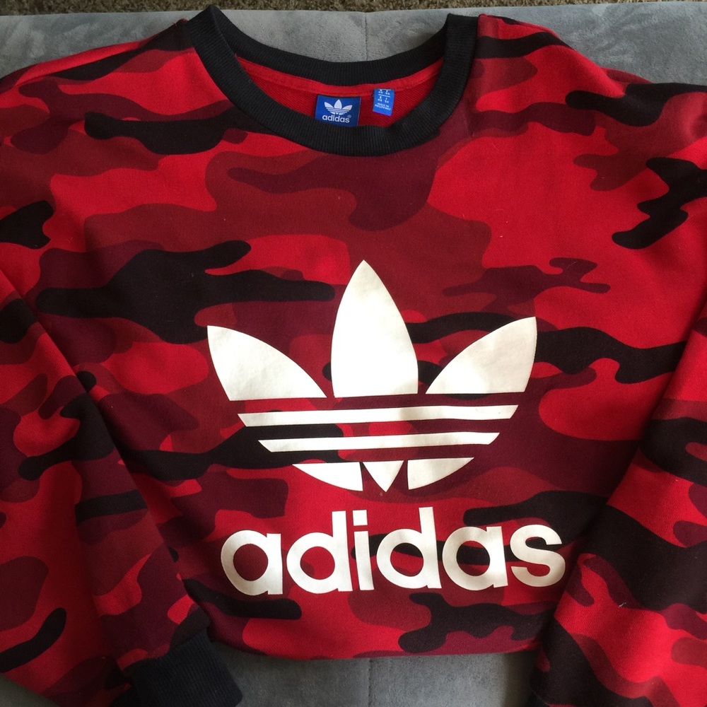 Adidas Originals oversized camo sweatshirt
