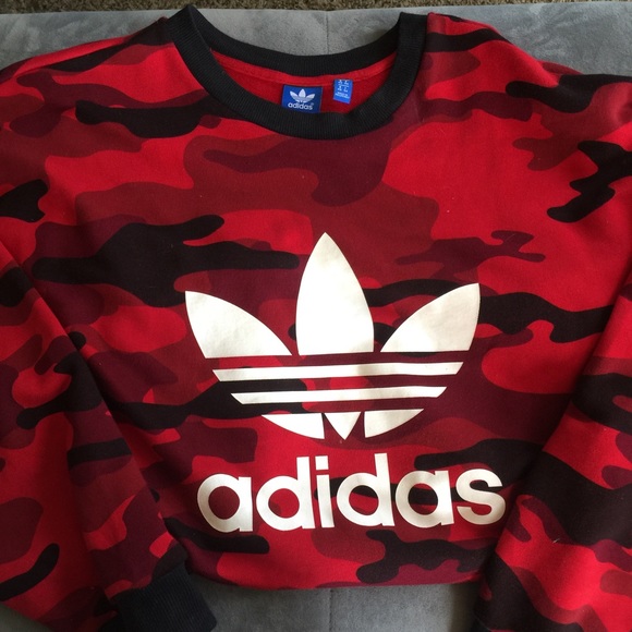 Adidas Tops - Adidas Originals oversized camo sweatshirt