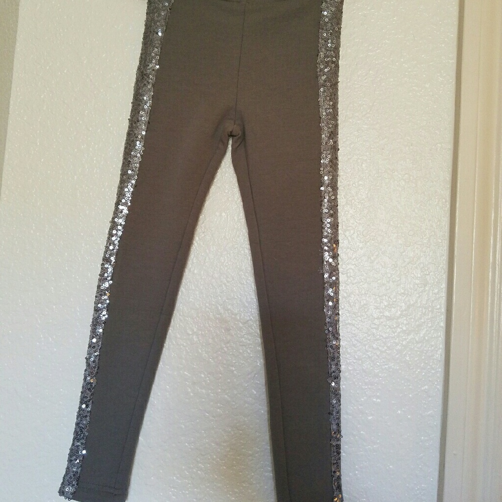 Joyfolie Tuxedo Leggings in Charcoal