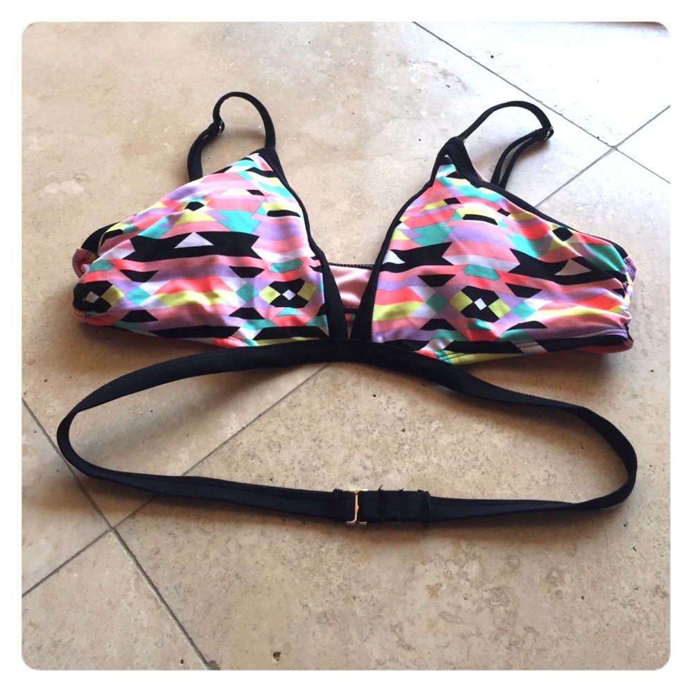 Tribal print swim top