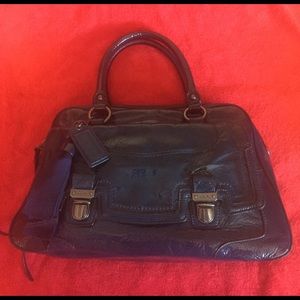 24 Hr SALE!! Coach blue patent leather satchel