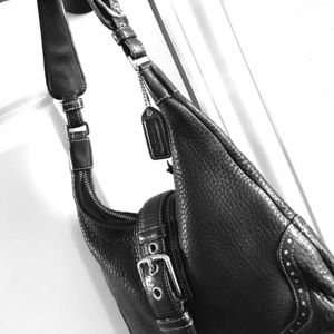 Coach black shoulder purse