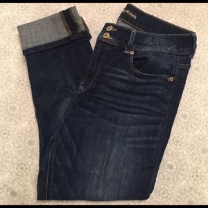 Express cropped jean legging mid rise