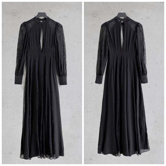 HP 🎉 EXPRESS EDITION LUXE LACE INSET MAXI DRESS - Picture 6 of 8