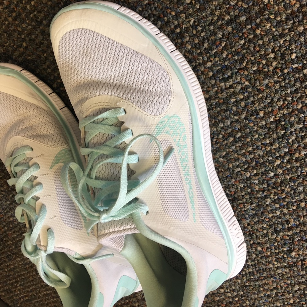 Tiffany Blue/White Nike running shoes!