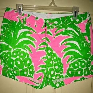 Women Lilly Pulitzer pink flamenco shorts 4