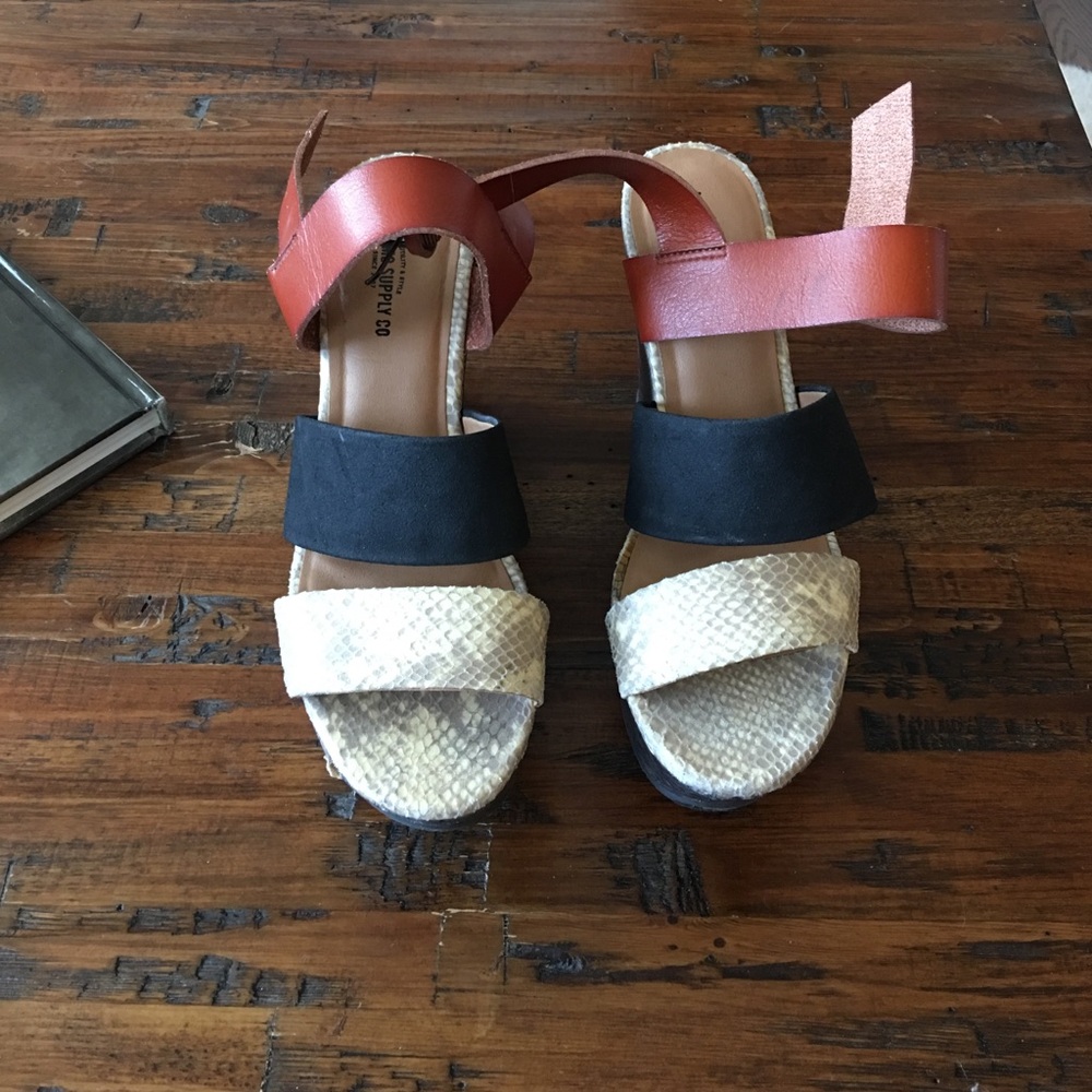 Strappy wedges