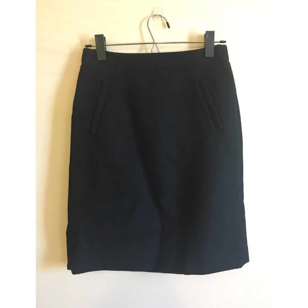 J Crew Pencil Skirt Wool with Pockets Sz 4