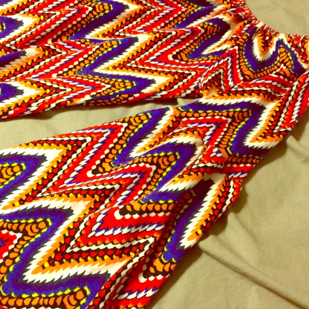 Boutique Chevron Bell Sleeved Tunic Dress/Top