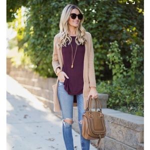 Sky brand Plum rouched top