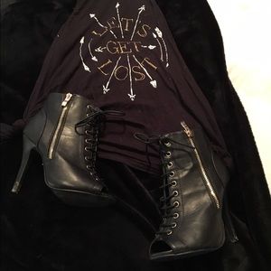 Lace Up Ankle Boots With Free Top!!