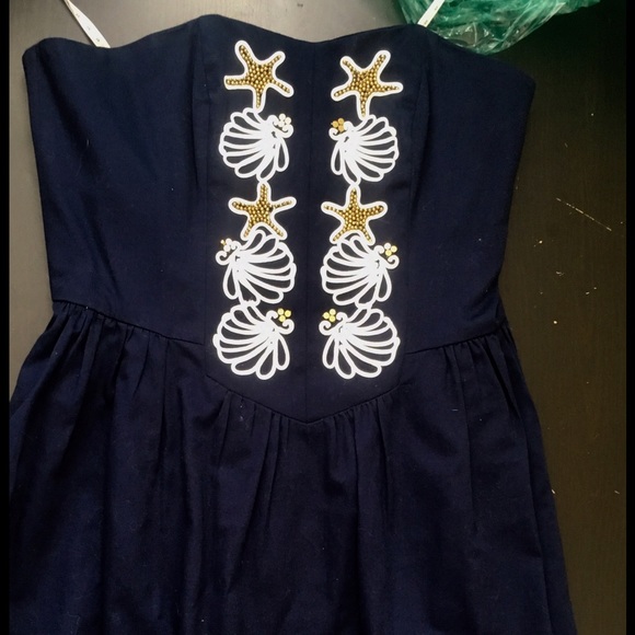 Lily Pulitzer strapless seashell dress - Picture 3 of 3