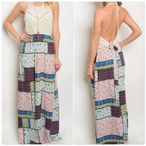 📌TODAYS DEAL  Crochet Halter Top Maxi Dress