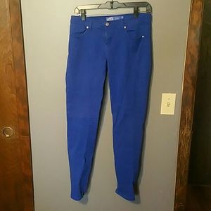 Super fun bright blue skinny jeans!