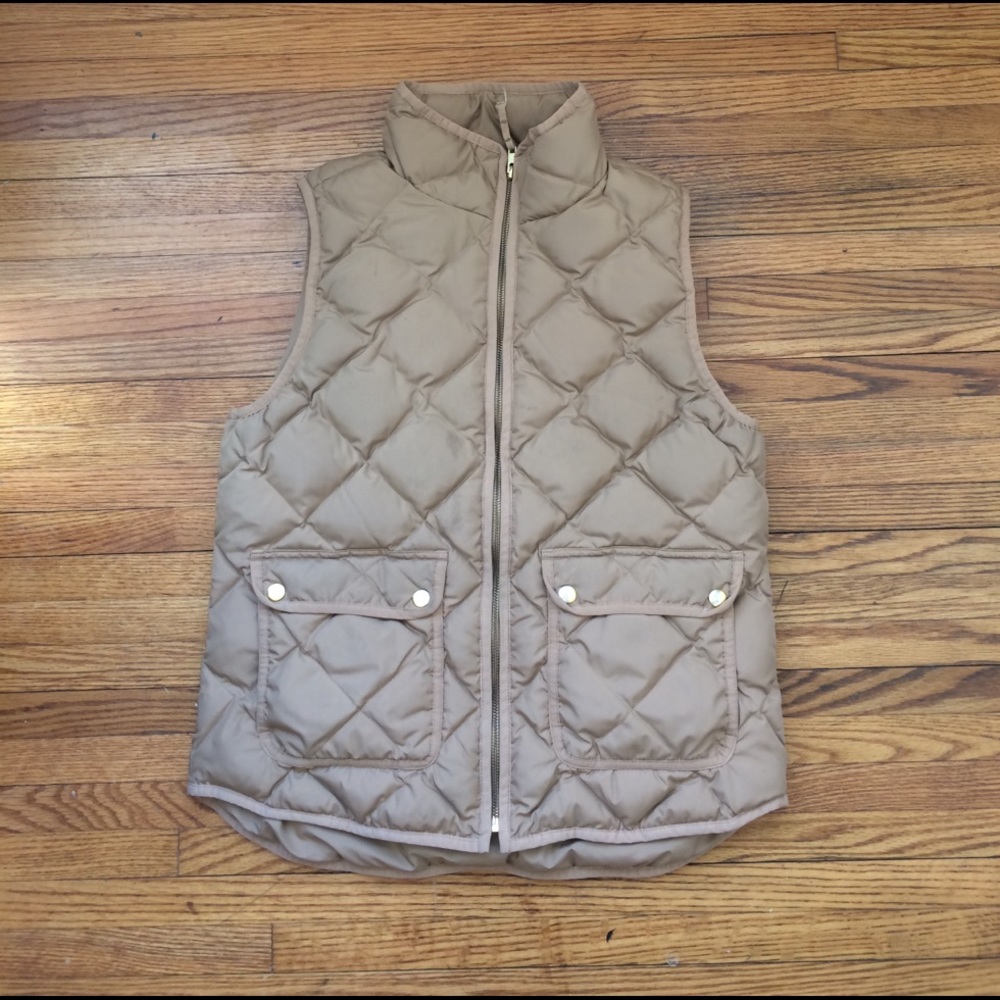 J Crew Quilted Down Vest