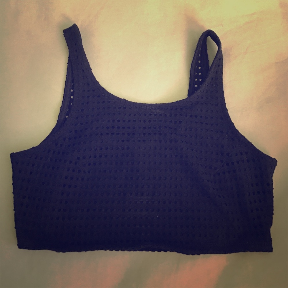 Express black crop top