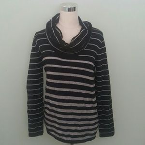 NWOT Striped Cowlneck Sweater