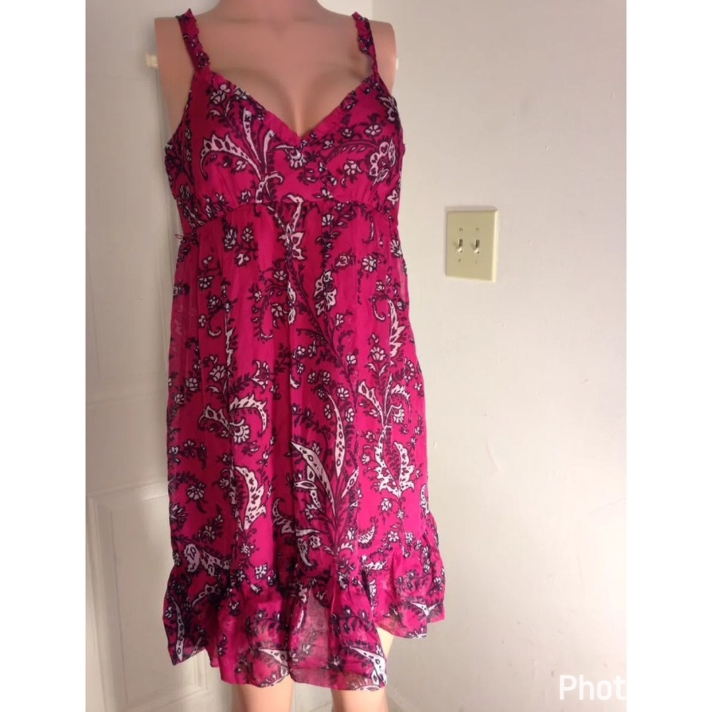 Kensie Pretty Spaghetti Strap Dress Sz M Floral