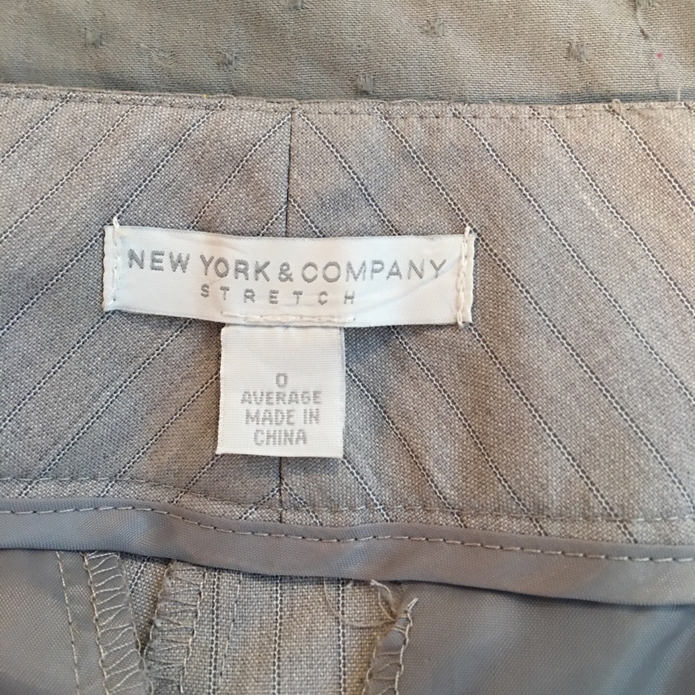Grey Pinstripe Dress Pants size 0 Ny and Co
