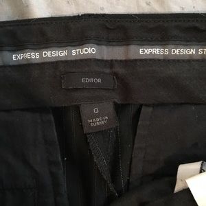 Black Pinstripe EXPRESS Editor Pants size 0