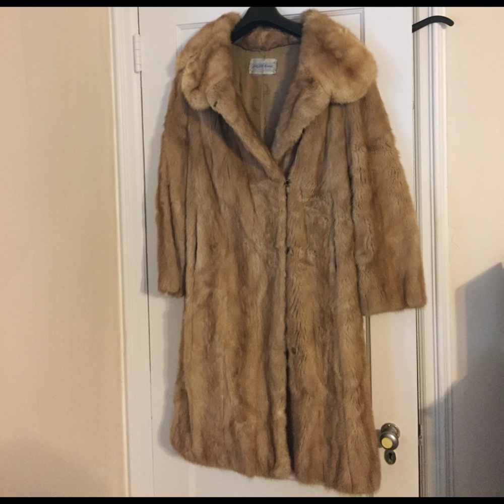 Authentic mink fur coat, size M