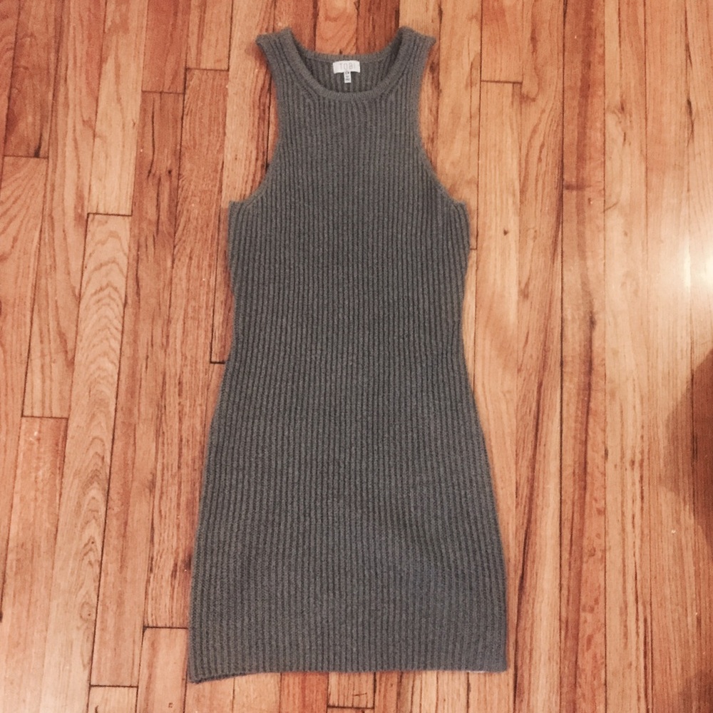 Tobi Gray Knit Bodycon Dress