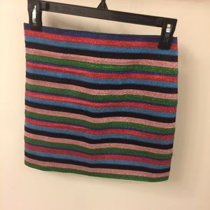 Multicolor bando miniskirt