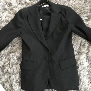 Black pinstripe suit set