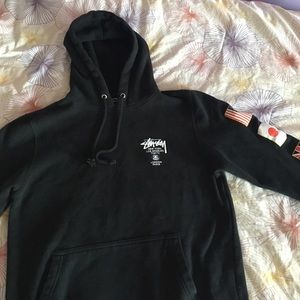 Stussy world tour international flag hoodie