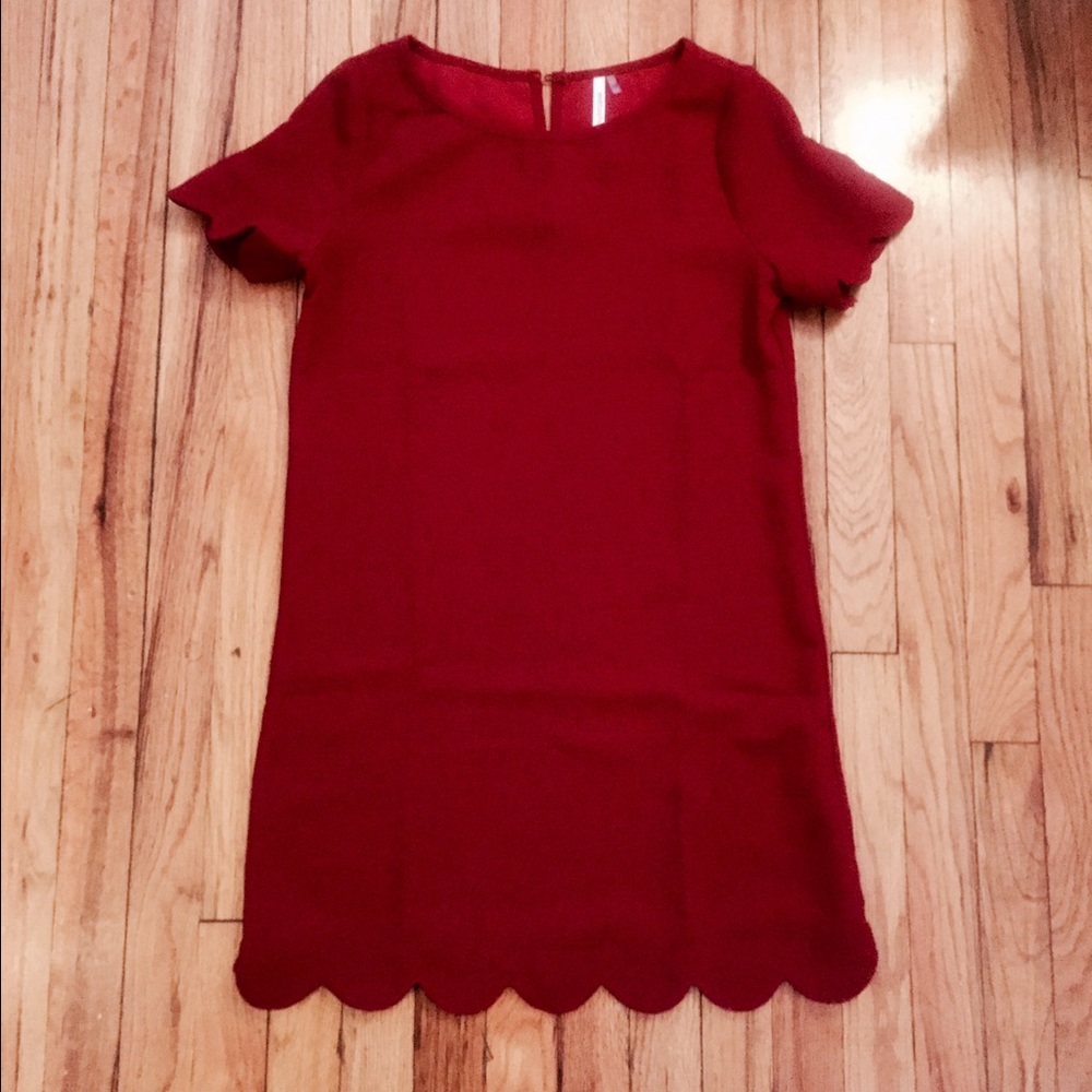 Scalloped mini dress