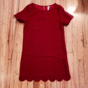 Scalloped mini dress
