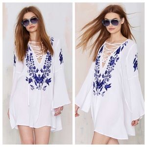 Nasty Gal Glamorous Embroidered Dress