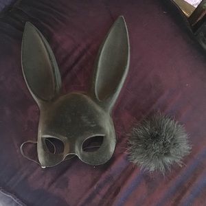 Bunny Mask and Tail clip on