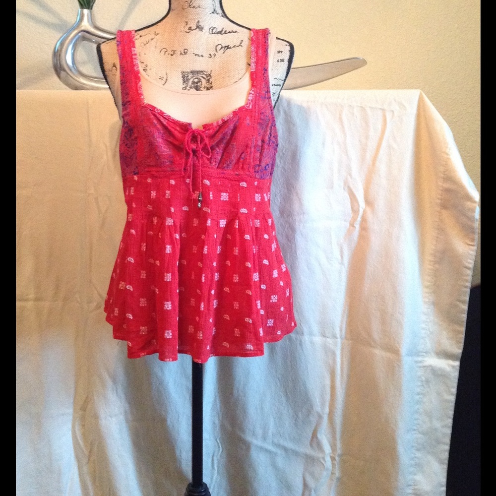 Free People Red Tank Top