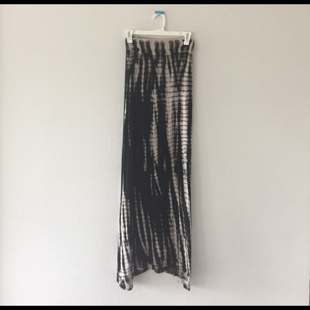 Urban Outfitters Black Tie Die Maxi Skirt