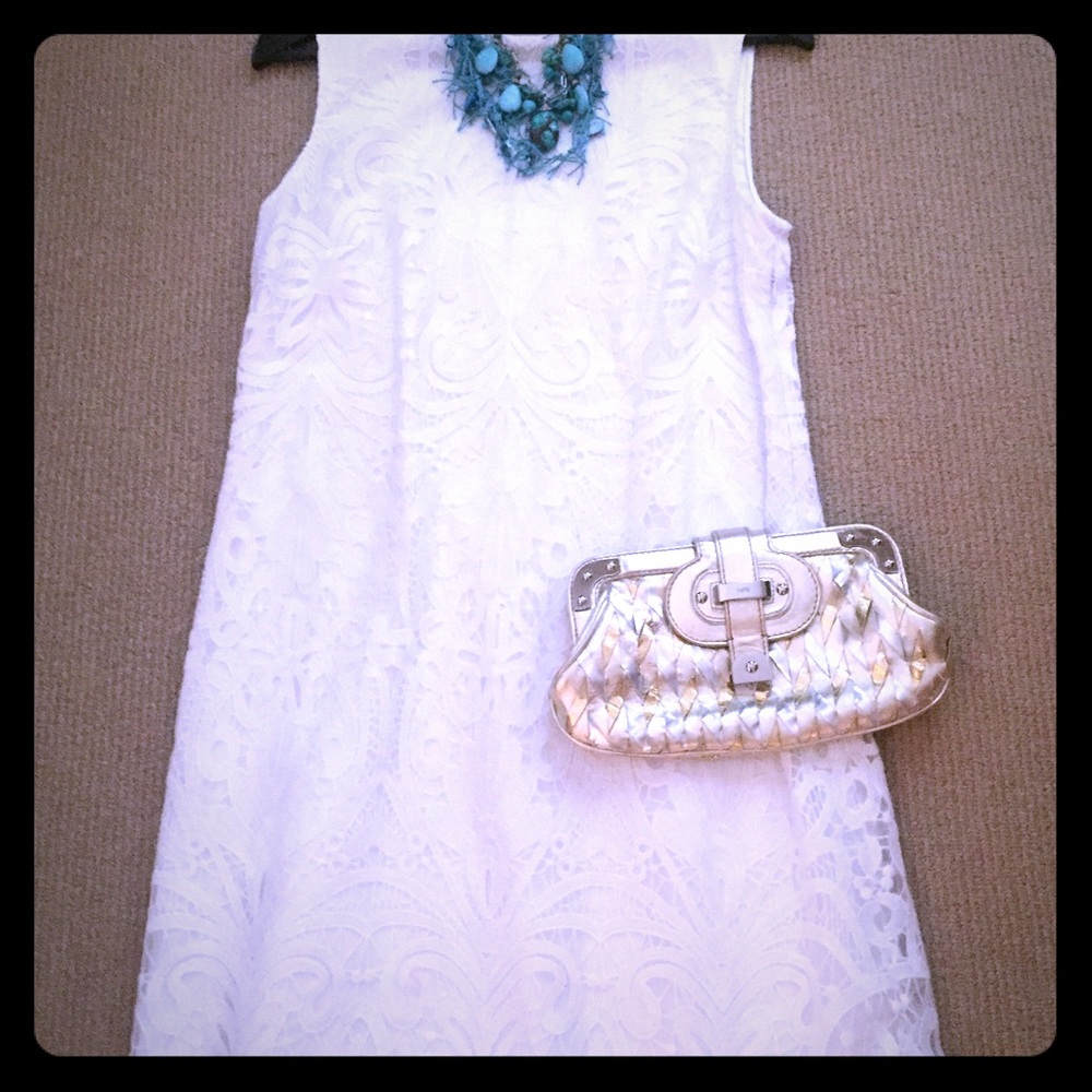 White lace cocktail dress