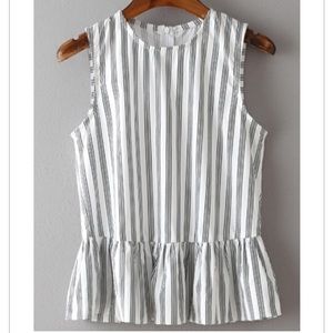 Boutique Sleeveless Peplum Top