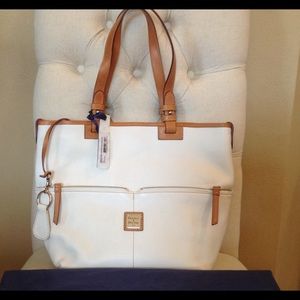 Dooney & Bourke Off White Convertible Shopper
