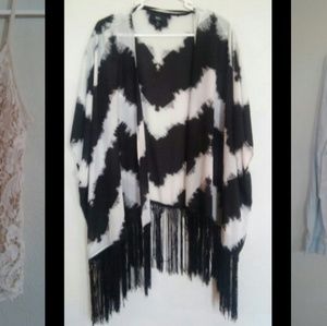 Chiffon tassel shawl